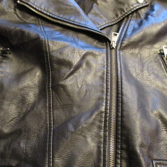 Levi Woman Medium Black Full Zip Pockets Hooded Jacket - Picture 3 of 11